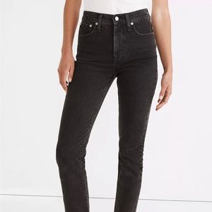 Madewell perfect vintage lunar wash black jeans denim 27 like new